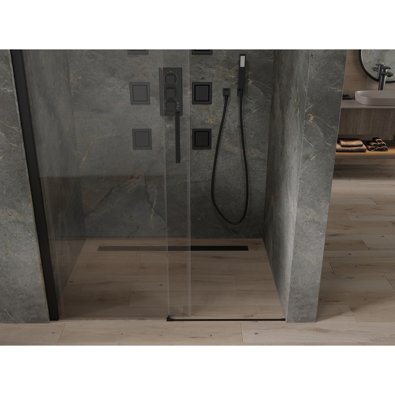 Mexen Omega porte de douche coulissante 120 cm, transparente, noire - 825-120-000-70-00