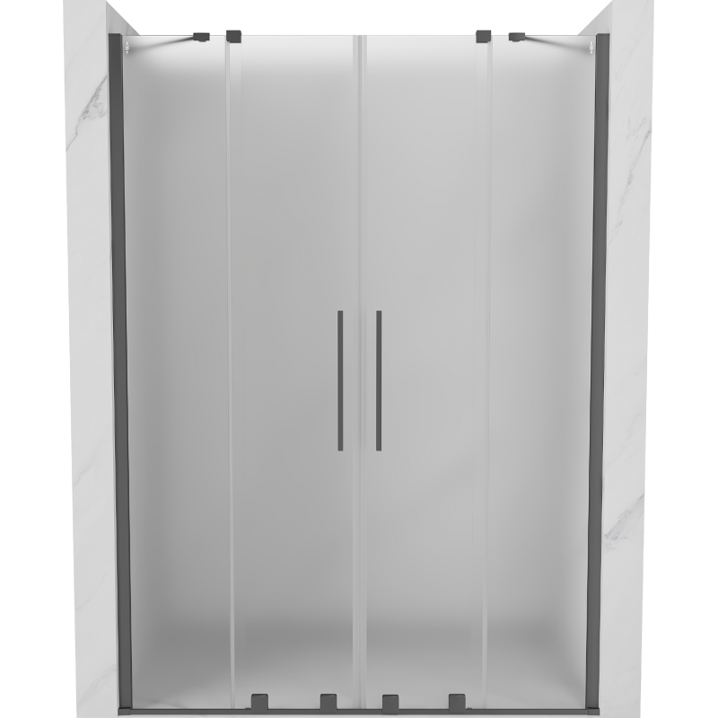 Mexen Velar Duo porte de douche coulissantes 140 cm, givré, métal gris - 871-140-000-32-95