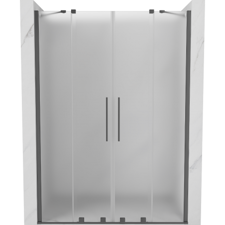 Mexen Velar Duo porte de douche coulissantes 140 cm, givré, métal gris - 871-140-000-32-95