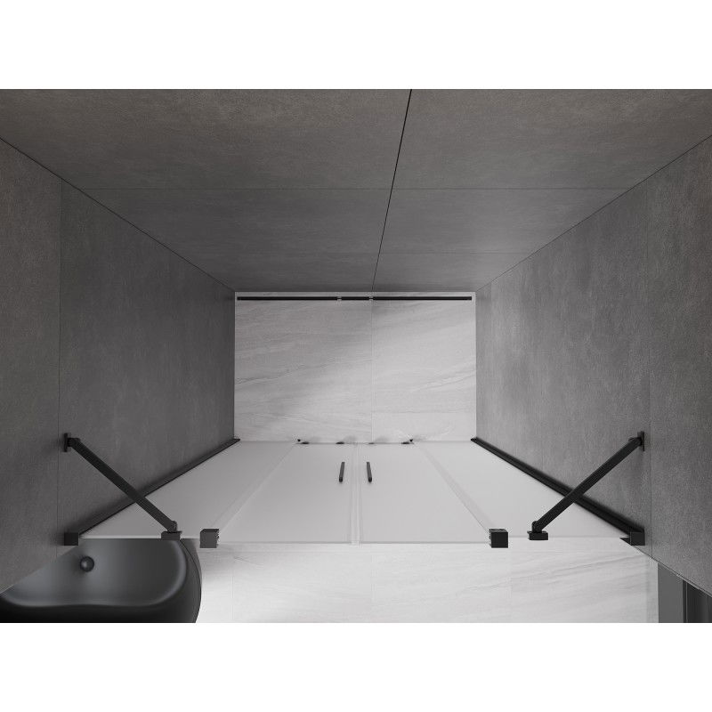 Mexen Velar Duo portes de douche coulissantes 150 cm, givré, métal gun - 871-150-000-32-95