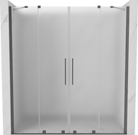 Mexen Velar Duo porte de douche coulissante 170 cm, sablé, gun metal - 871-170-000-32-95