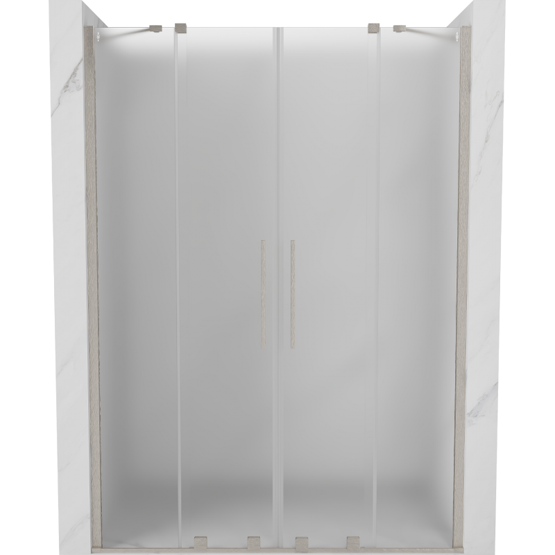 Mexen Velar Duo porte de douche coulissante 140 cm, givré, nickel brossé - 871-140-000-32-97