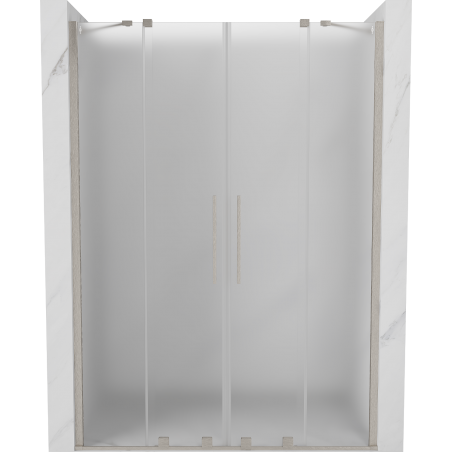 Mexen Velar Duo porte de douche coulissante 140 cm, givré, nickel brossé - 871-140-000-32-97