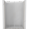 Mexen Velar Duo porte de douche coulissante 140 cm, givré, nickel brossé - 871-140-000-32-97