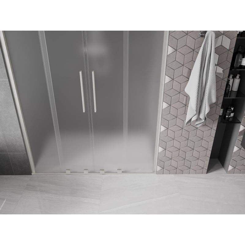 Mexen Velar Duo porte de douche coulissante 150 cm, givré, nickel brossé - 871-150-000-32-97