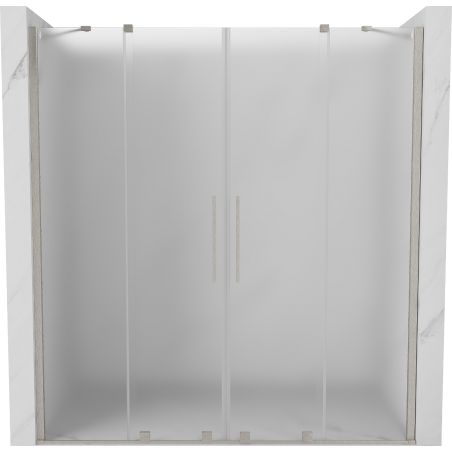 Mexen Velar Duo portes de douche coulissantes 180 cm, givré, nickel brossé - 871-180-000-32-97