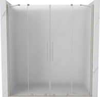 Mexen Velar Duo portes de douche coulissantes 180 cm, givré, nickel brossé - 871-180-000-32-97