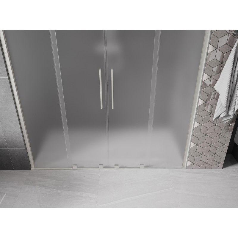 Mexen Velar Duo porte de douche coulissante 180 cm, givre, nickel brossé - 871-180-000-32-97
