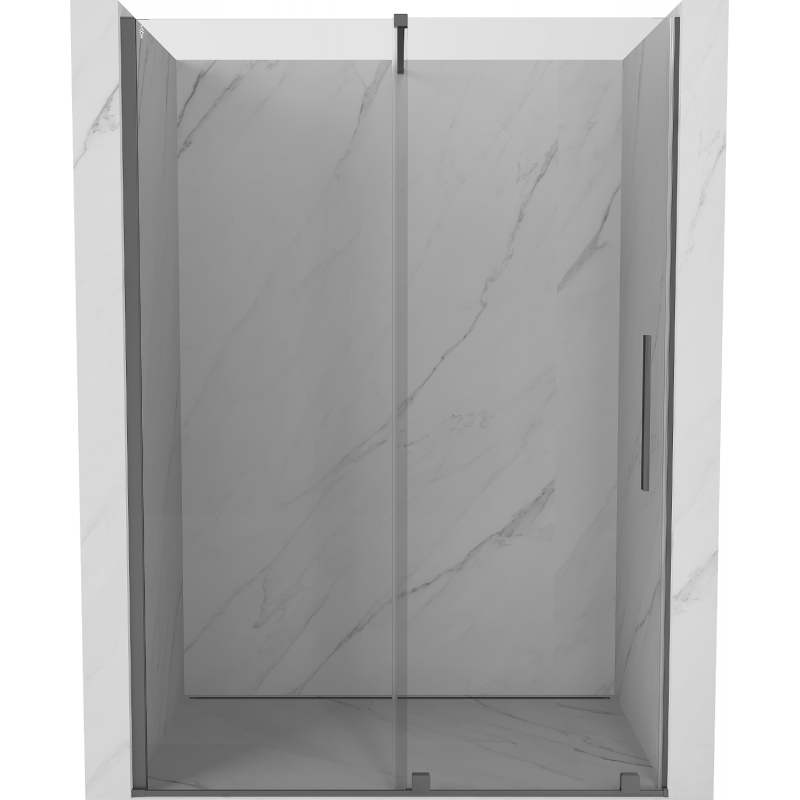 Mexen Velar portes de douche coulissantes 150 cm, transparent, métal gun - 871-150-000-01-95