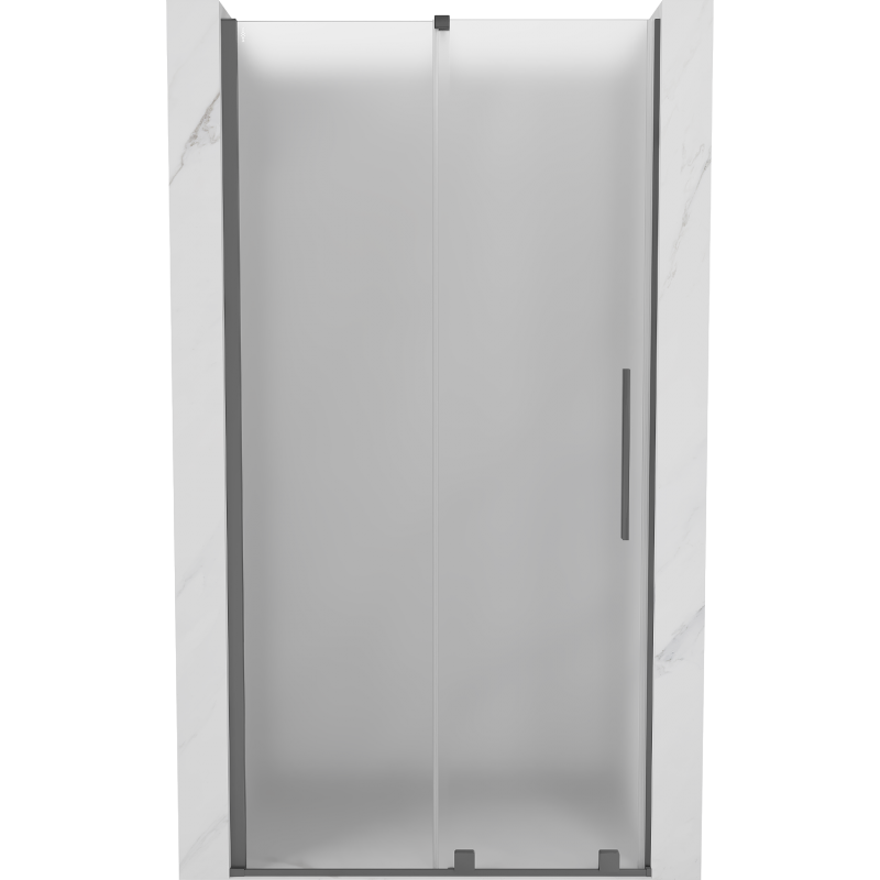 Mexen Velar porte de douche coulissante 100 cm, givré, gun metal - 871-100-000-31-95