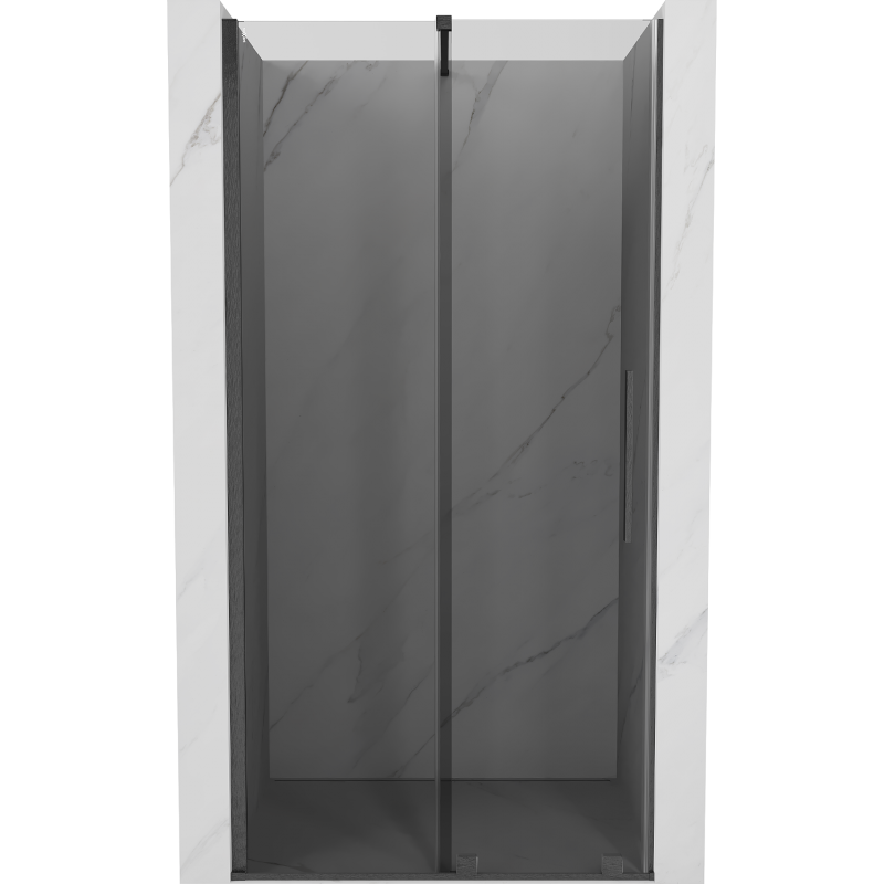 Mexen Velar porte de douche coulissante 90 cm, graphite, gris canon brossé - 871-090-000-41-66