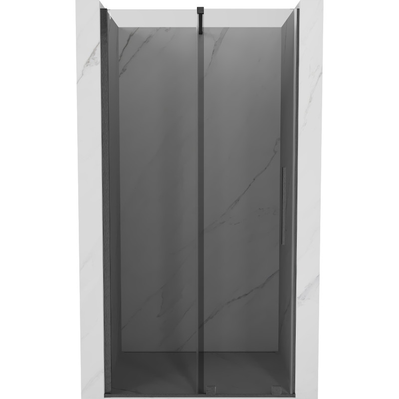 Mexen Velar portes de douche coulissantes 90 cm, graphite, gris fusil brossé - 871-090-000-41-66
