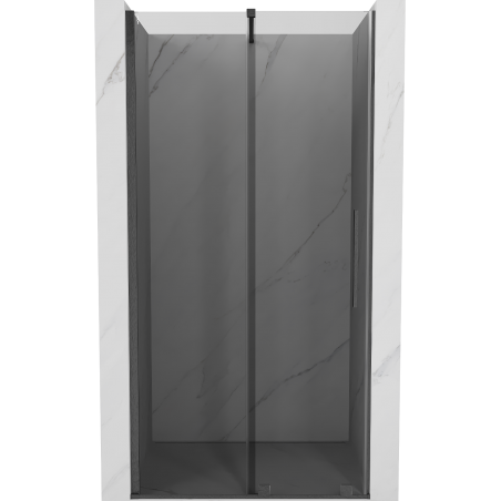 Mexen Velar portes de douche coulissantes 90 cm, graphite, gris fusil brossé - 871-090-000-41-66
