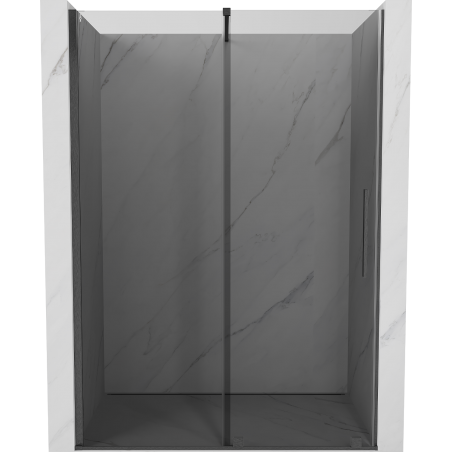 Mexen Velar porte de douche coulissantes 140 cm, graphite, gris canon brossé - 871-140-000-41-66