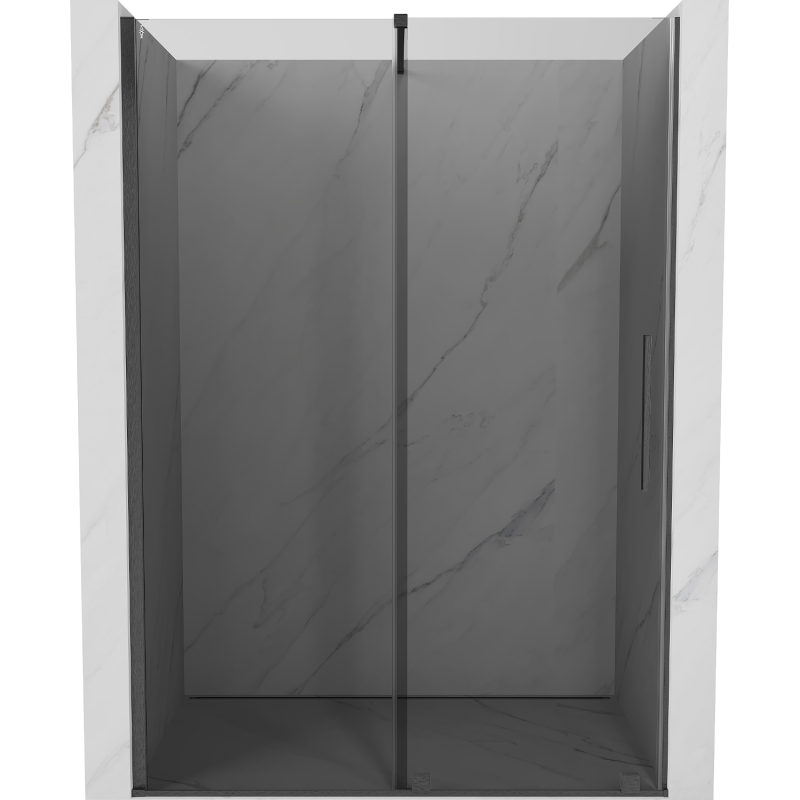 Mexen Velar porte de douche coulissantes 150 cm, graphite, gun gray brossé - 871-150-000-41-66