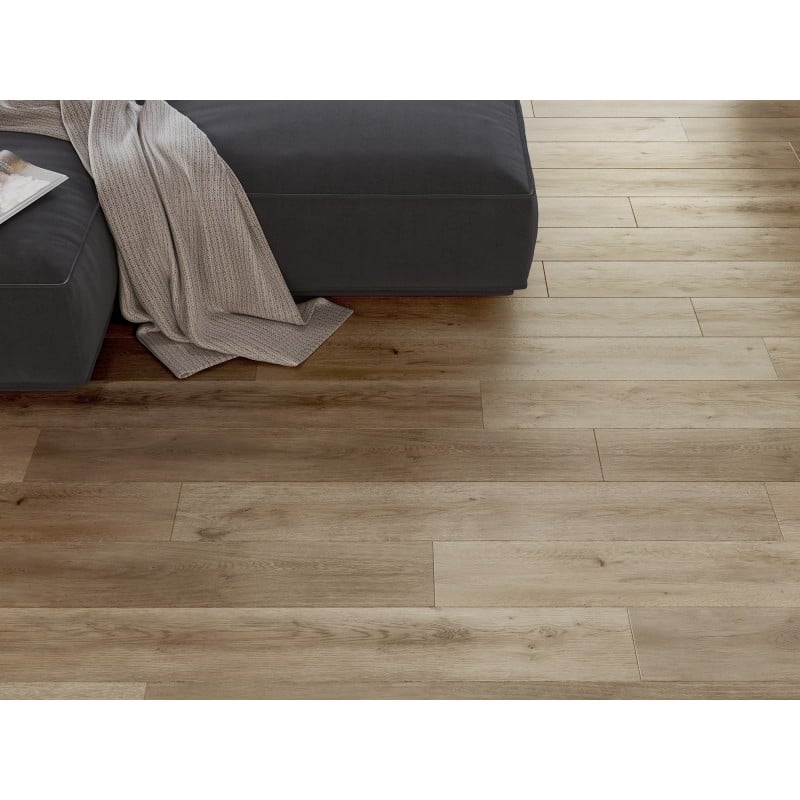 Mexen Spirit Lake échantillon de panneaux en vinyle SPC 6,5 mm, sous-couche IXPE 1,5 mm, 4 V-Joint, Chêne - F1001-S