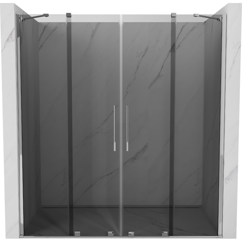 Mexen Velar Duo portes de douche coulissantes 180 cm, graphite, chrome - 871-180-000-42-01