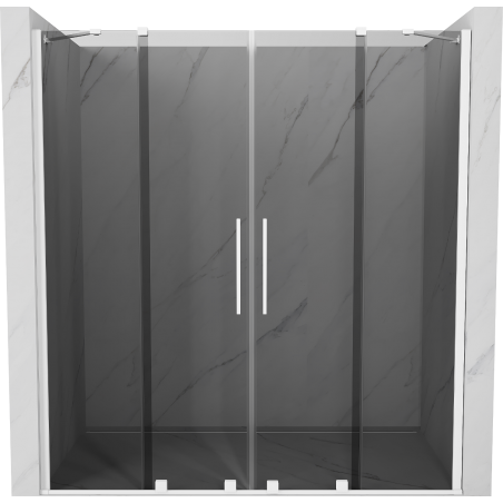 Mexen Velar Duo portes de douche coulissantes 180 cm, graphite, blanches - 871-180-000-42-20