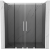 Mexen Velar Duo portes de douche coulissantes 180 cm, graphite, blanches - 871-180-000-42-20