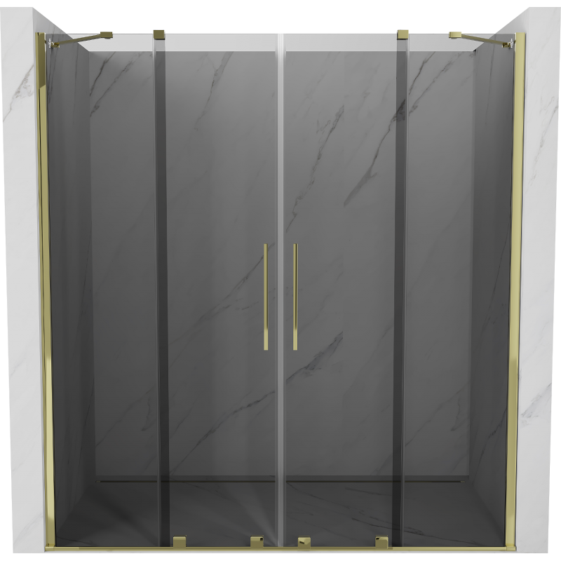 Mexen Velar Duo porte de douche coulissante 180 cm, graphite, doré - 871-180-000-42-50