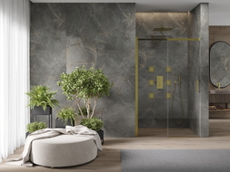 Mexen Omega porte de douche coulissante 120 cm, transparent, doré - 825-120-000-50-00