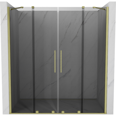 Mexen Velar Duo porte de douche coulissante 180 cm, graphite, or brossé - 871-180-000-42-55
