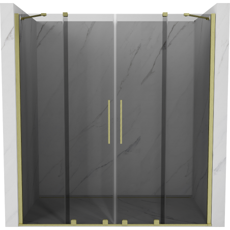 Mexen Velar Duo portes de douche coulissantes 200 cm, graphite, or brossé - 871-200-000-42-55