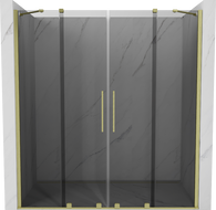 Mexen Velar Duo portes de douche coulissantes 200 cm, graphite, or brossé - 871-200-000-42-55