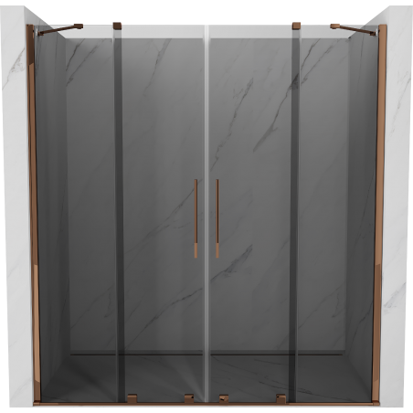 Mexen Velar Duo portes de douche coulissantes 170 cm, graphite, or rose - 871-170-000-42-60