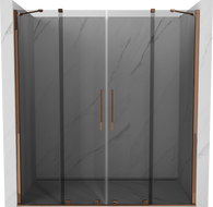 Mexen Velar Duo porte de douche coulissante 170 cm, graphite, or rose - 871-170-000-42-60