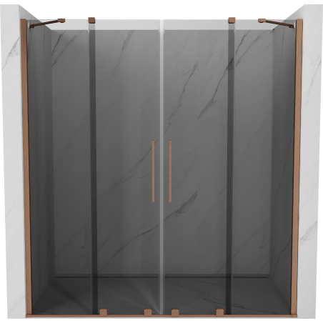Mexen Velar Duo porte de douche coulissante 170 cm, graphite, cuivre brossé - 871-170-000-42-65