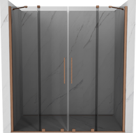 Mexen Velar Duo portes de douche coulissantes 180 cm, graphite, cuivre brossé - 871-180-000-42-65
