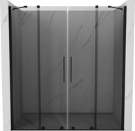 Mexen Velar Duo portes coulissantes de douche 200 cm, graphite, noir - 871-200-000-42-70