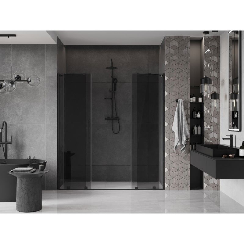 Mexen Velar Duo porte de douche coulissante 170 cm, graphite, noir - 871-170-000-42-70