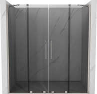 Mexen Velar Duo portes de douche coulissantes 180 cm, graphite, nickel brossé - 871-180-000-42-97
