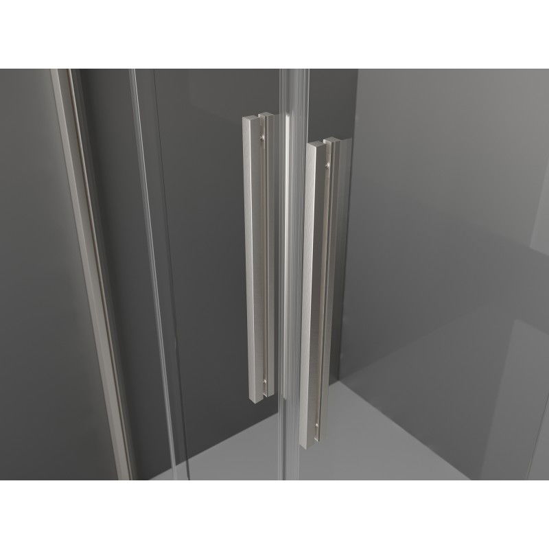 Mexen Velar Duo portes de douche coulissantes 180 cm, graphite, nickel brossé - 871-180-000-42-97