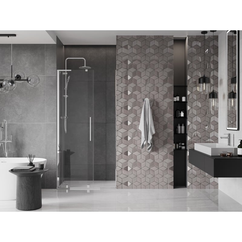 Mexen Velar L porte de douche coulissante 90 cm, transparent, chromé - 871-090-003-01-01