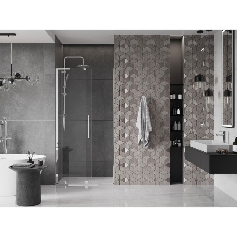 Mexen Velar L portes de douche coulissantes 120 cm, transparent, chrome - 871-120-003-01-01