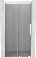 Porte de douche coulissante Mexen Velar L 100 cm, transparent, blanc - 871-100-003-01-20
