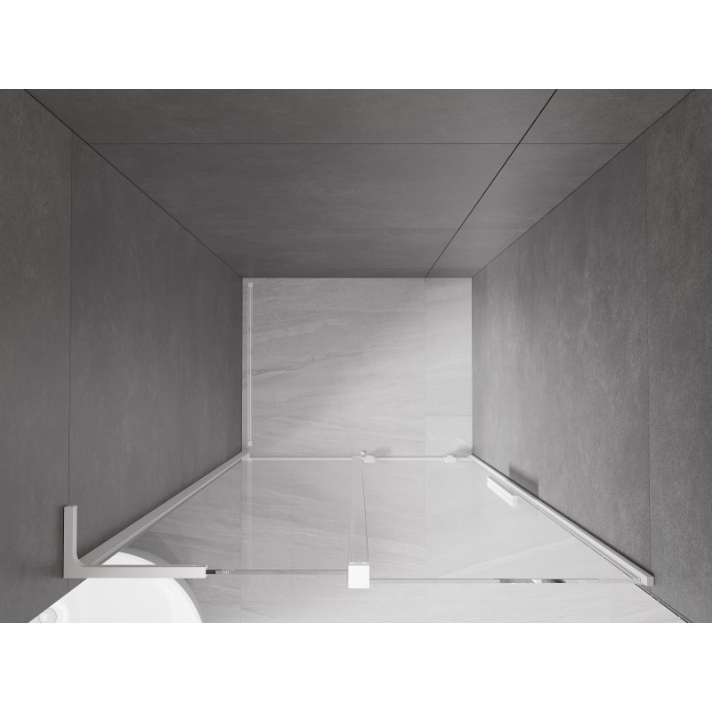 Mexen Velar L porte de douche coulissante 110 cm, transparent, blanc - 871-110-003-01-20