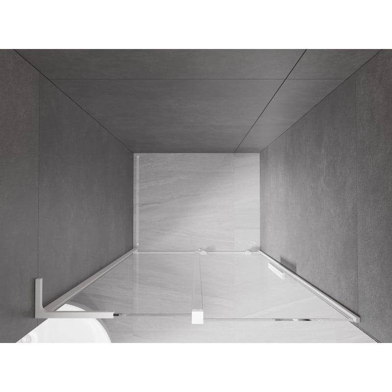 Mexen Velar L porte de douche coulissante 120 cm, transparent, blanc - 871-120-003-01-20