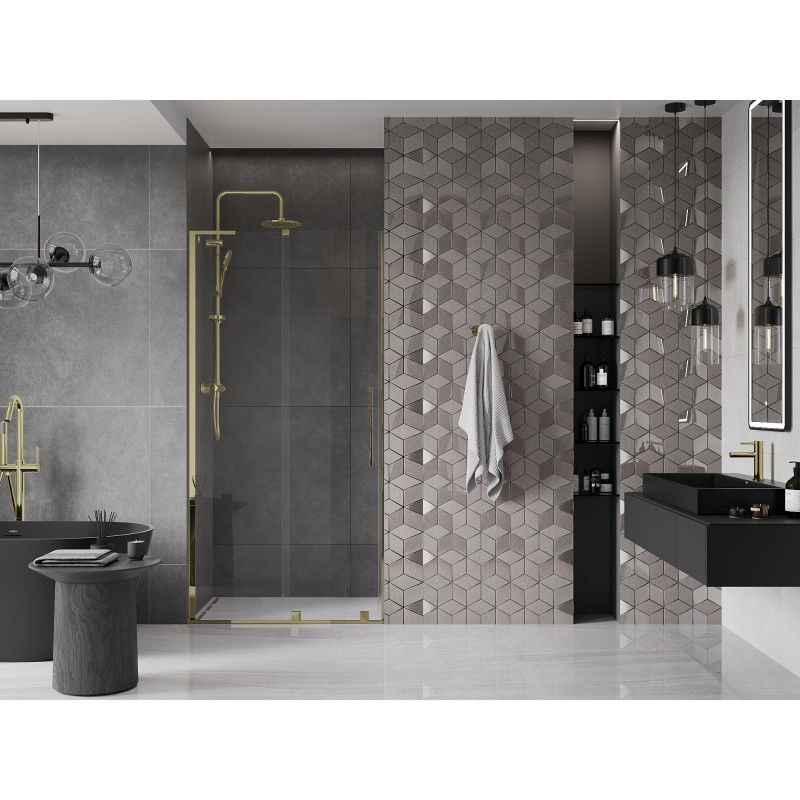 Mexen Velar L porte de douche coulissante 90 cm, transparent, doré - 871-090-003-01-50