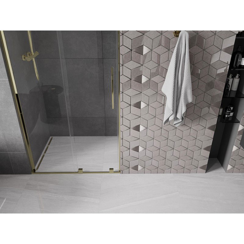 Mexen Velar L porte de douche coulissante 120 cm, transparent, doré - 871-120-003-01-50