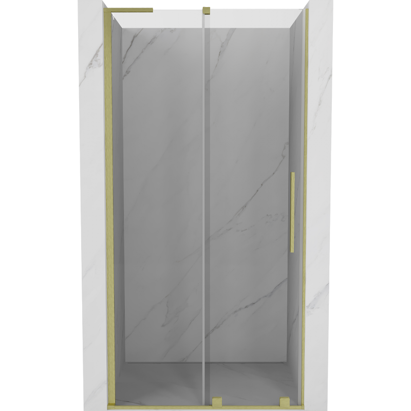 Mexen Velar L porte de douche coulissante 90 cm, transparent, or brossé - 871-090-003-01-55