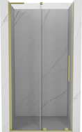 Mexen Velar L portes de douche coulissantes 90 cm, transparent, or brossé - 871-090-003-01-55