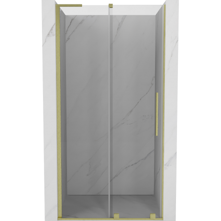 Mexen Velar L porte de douche coulissantes 120 cm, transparent, or brossé - 871-120-003-01-55