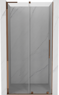 Mexen Velar L porte de douche coulissante 90 cm, transparent, or rose - 871-090-003-01-60
