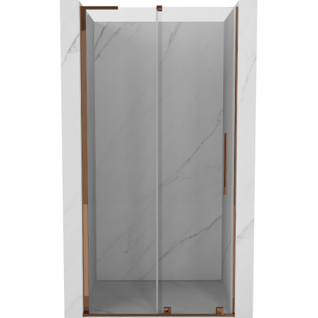 Mexen Velar L porte de douche coulissante 100 cm, transparent, or rose - 871-100-003-01-60