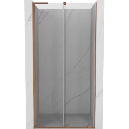 Mexen Velar L portes de douche coulissantes 90 cm, transparentes, cuivre brossé - 871-090-003-01-65