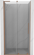 Mexen Velar L portes de douche coulissantes 90 cm, transparentes, cuivre brossé - 871-090-003-01-65